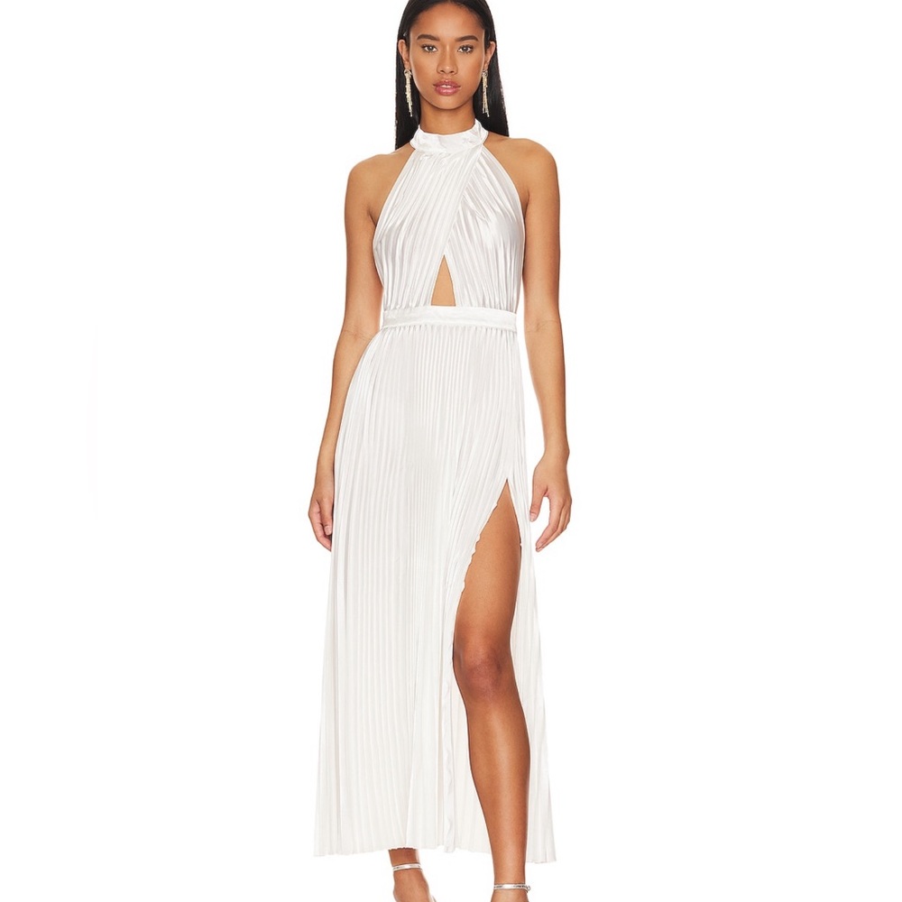 L’Idee Renaissance Split Gown in Blanc